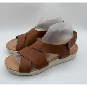 Dr. Scholl's Time Off Sea Slingback Wedge Sandals Women Size 9M Honey Shoes